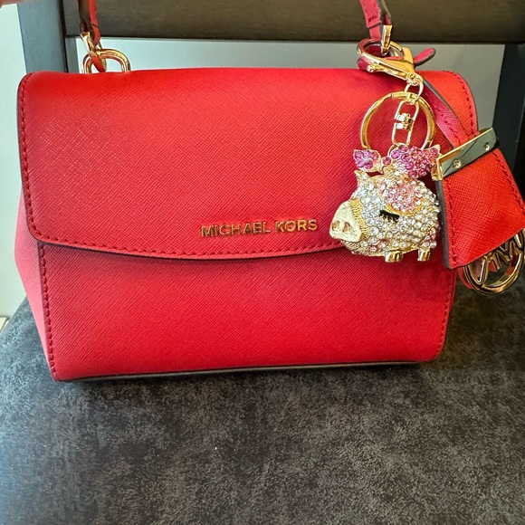 Michael Kors Red Hand Bag - Picture 1 of 6